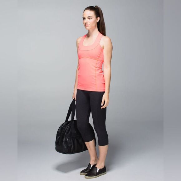 Lululemon Scoop Neck Tank Luon in Coral Orange Size 4 - Picture 3 of 10